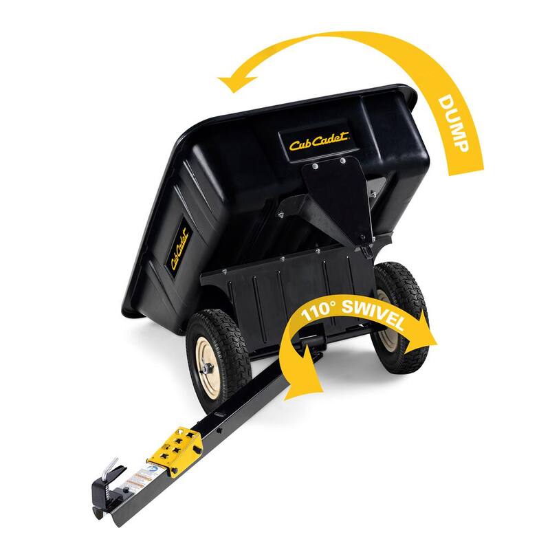 Cub Cadet 10 cu. ft. 600 lbs. Capacity Poly Swivel Dump Cart - CC-3040PS