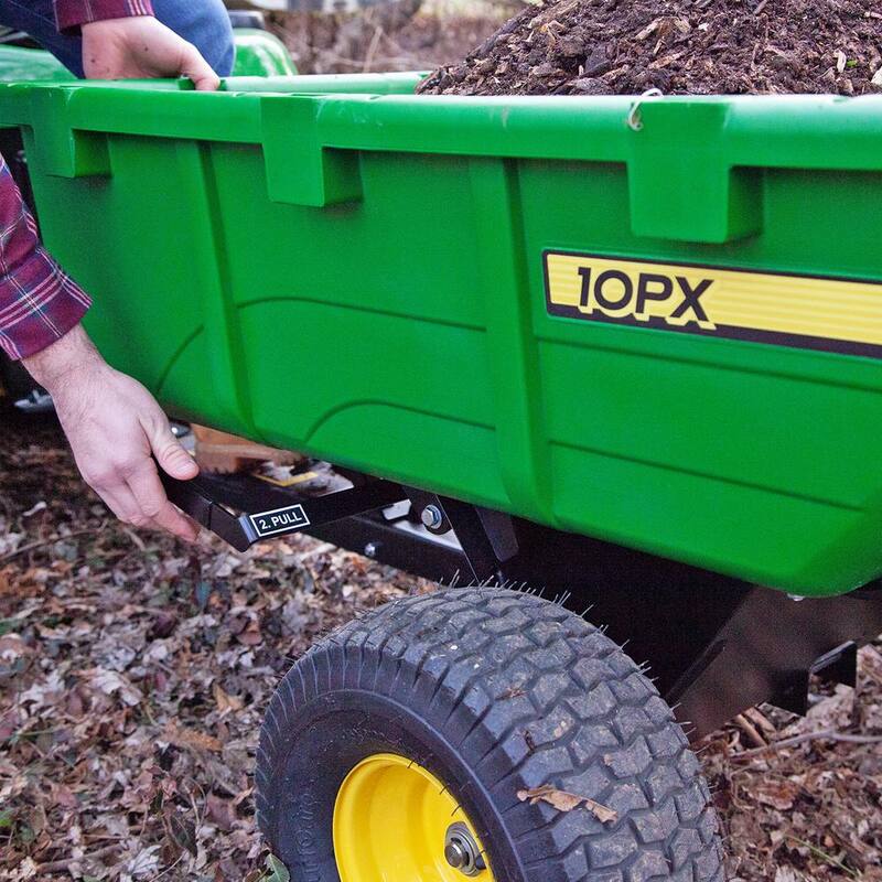 John Deere 650 lbs. 10 cu. ft. Poly Cart with 180° Full Dump - PCT-10PXJD