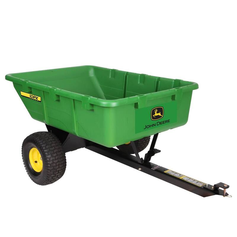 John Deere 650 lbs. 10 cu. ft. Poly Cart with 180° Full Dump - PCT-10PXJD