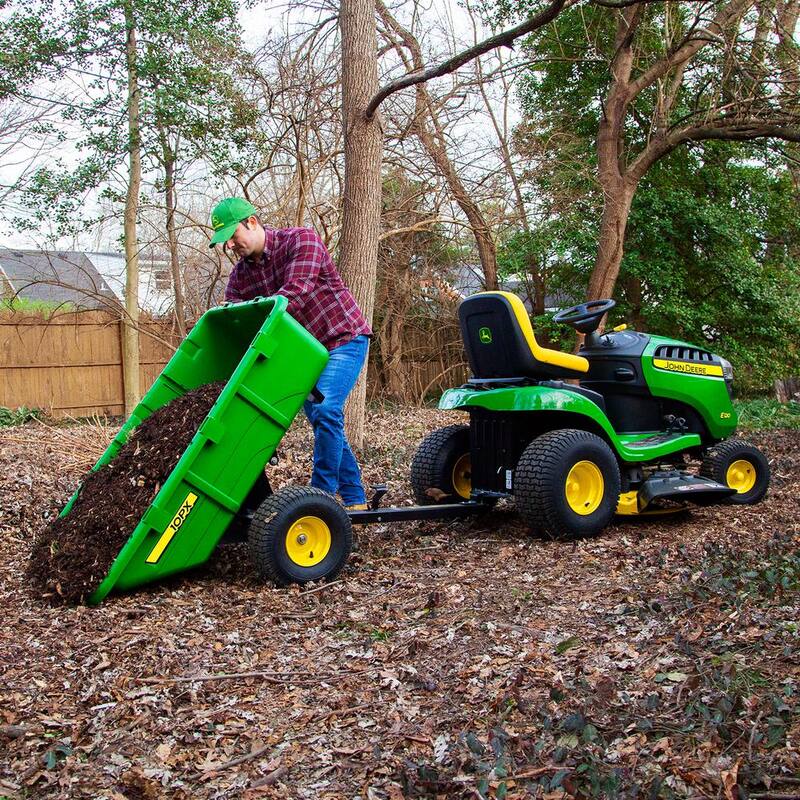 John Deere 650 lbs. 10 cu. ft. Poly Cart with 180° Full Dump - PCT-10PXJD