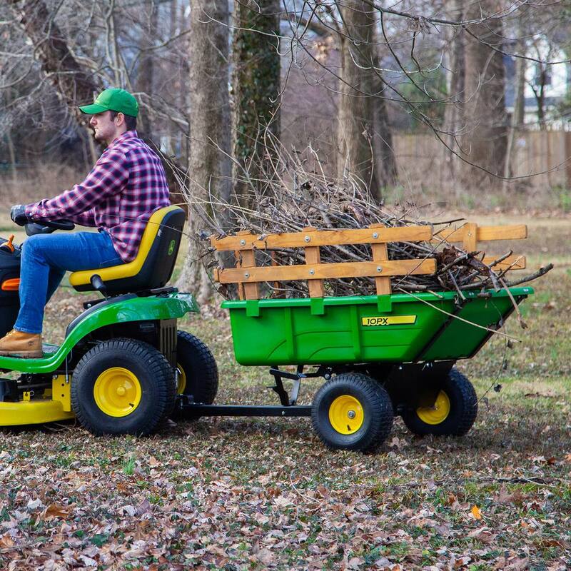 John Deere 650 lbs. 10 cu. ft. Poly Cart with 180° Full Dump - PCT-10PXJD