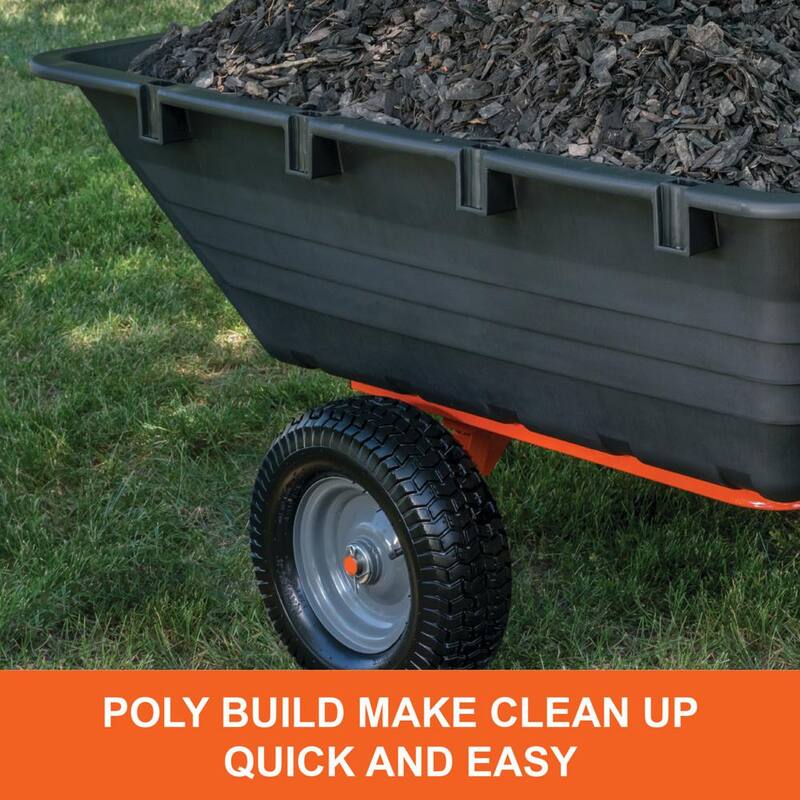 Agri-Fab 1000 lbs. Load Capacity Poly Tow Dump Cart - 45-0553