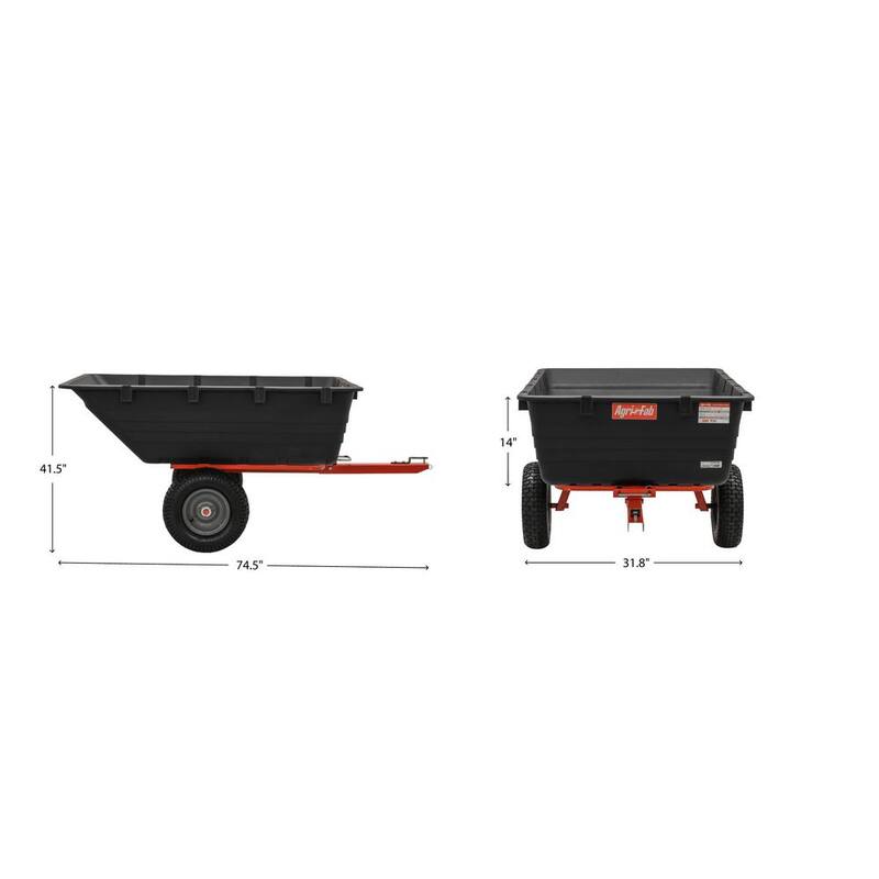 Agri-Fab 1000 lbs. Load Capacity Poly Tow Dump Cart - 45-0553