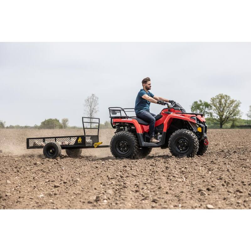 GORILLA CARTS 1400-lb. Capacity (58 in. x 30 in.) Heavy-Duty Steel ATV Trailer, Removable Sides, Dump Latch, 16 in. Pneumatic Wheel - GCV-1400