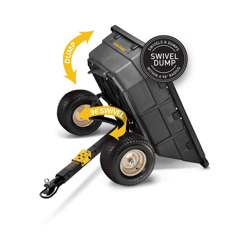 Cub Cadet 15 cu. ft. 1250 lbs. Capacity Poly Swivel ATV Cart - CC-4048PSATV