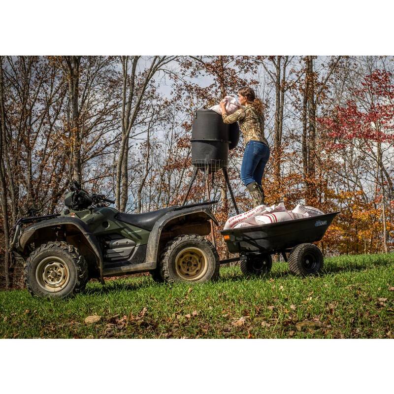 OXCART Stockman 15 cu. ft. - 17 cu. ft. Lift-Assist and Swivel ATV Dump Cart with ZTR-Grade OTR Tires - GTMZ208194POTR
