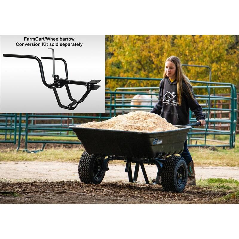 OXCART ATV-Grade Pursuit Ambush 15 cu. ft. to 17 cu ft. Lift-Assist and Swivel Dump Cart w Terrain MAG Tires - GTMXC3L218U