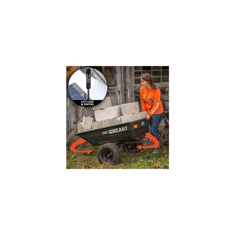OXCART ATV-Grade Pursuit Ambush 15 cu. ft. to 17 cu ft. Lift-Assist and Swivel Dump Cart w Terrain MAG Tires - GTMXC3L218U