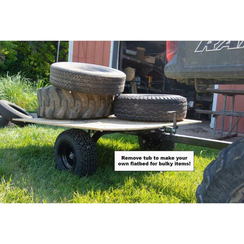 OXCART PRO-ATV Stockman 15 cu. ft. To 17 cu. ft. Lift-Assist and Swivel Dump Cart w Run-Flat ZTR MAG Tires - GTMXH3L116ARF