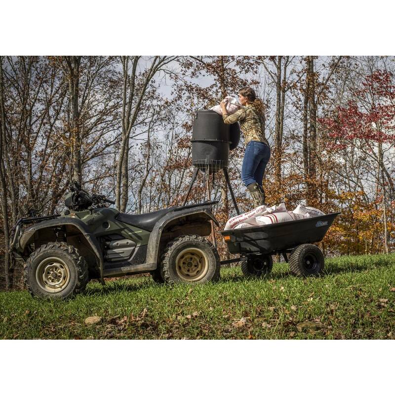 OXCART Stockman 15 cu. ft. to 17 cu. ft. Lift-Assist and Swivel Dump Cart with 18 in. ATV-Grade Run-Flat Tires - GTMXH3L218U