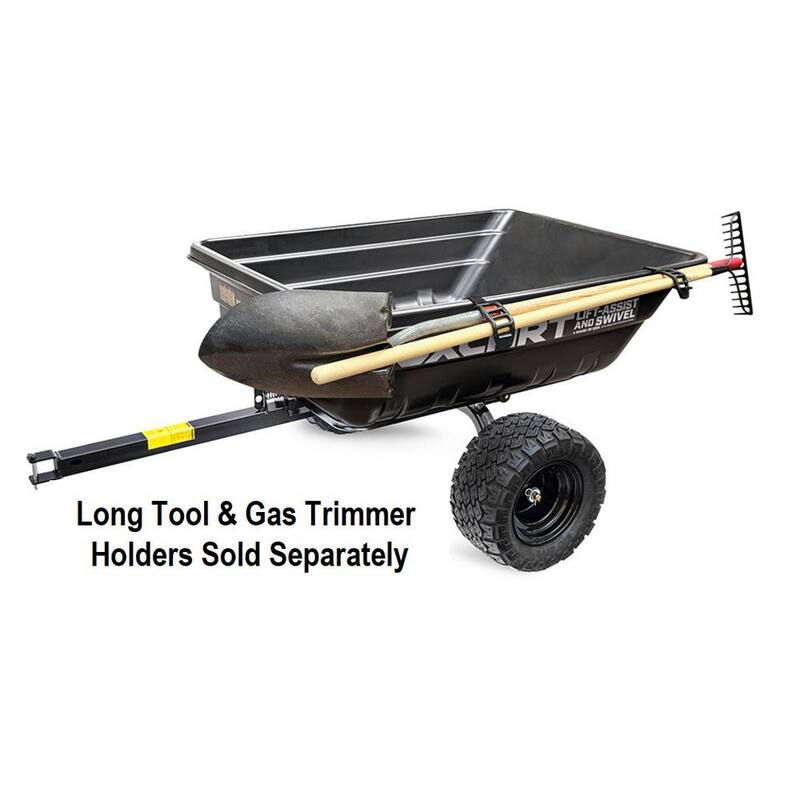 OXCART Stockman 15 cu. ft. to 17 cu. ft. Lift-Assist and Swivel Dump Cart with 18 in. ATV-Grade Run-Flat Tires - GTMXH3L218U