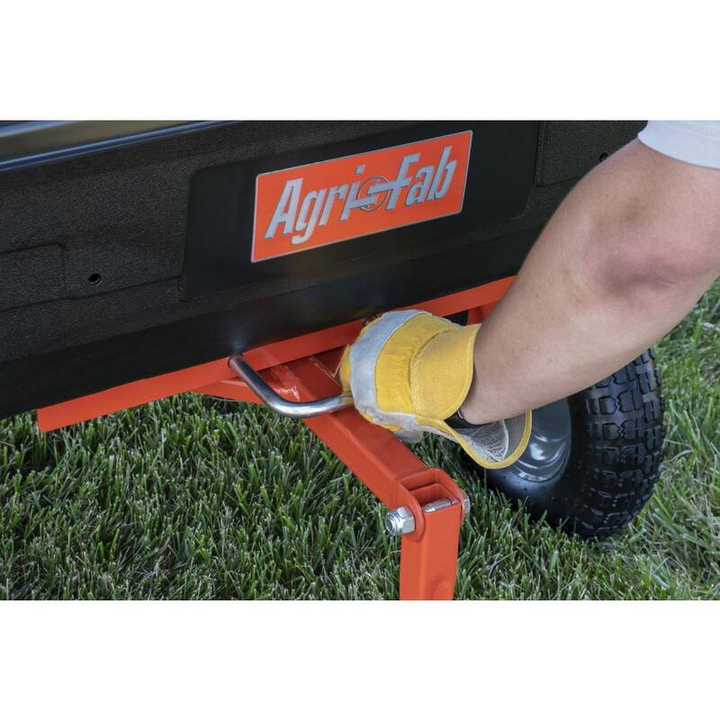 Agri-Fab 4-Wheel Poly and Steel Convertible Pull/Tow Garden Dump Cart - 45-0594