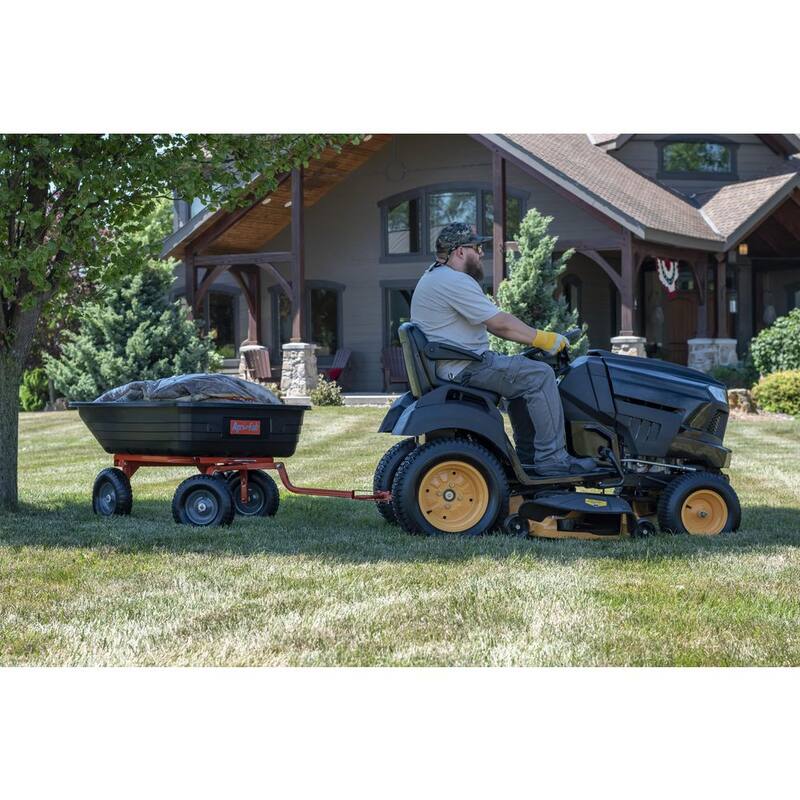 Agri-Fab 4-Wheel Poly and Steel Convertible Pull/Tow Garden Dump Cart - 45-0594