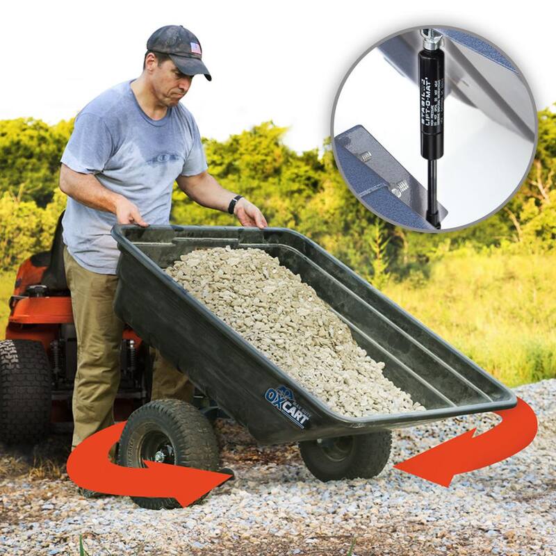 OXCART Green Thumb 12 cu. ft. Lift-Assist and Swivel Dump Cart with Run-Flat Tires - GTMZ208192PRF