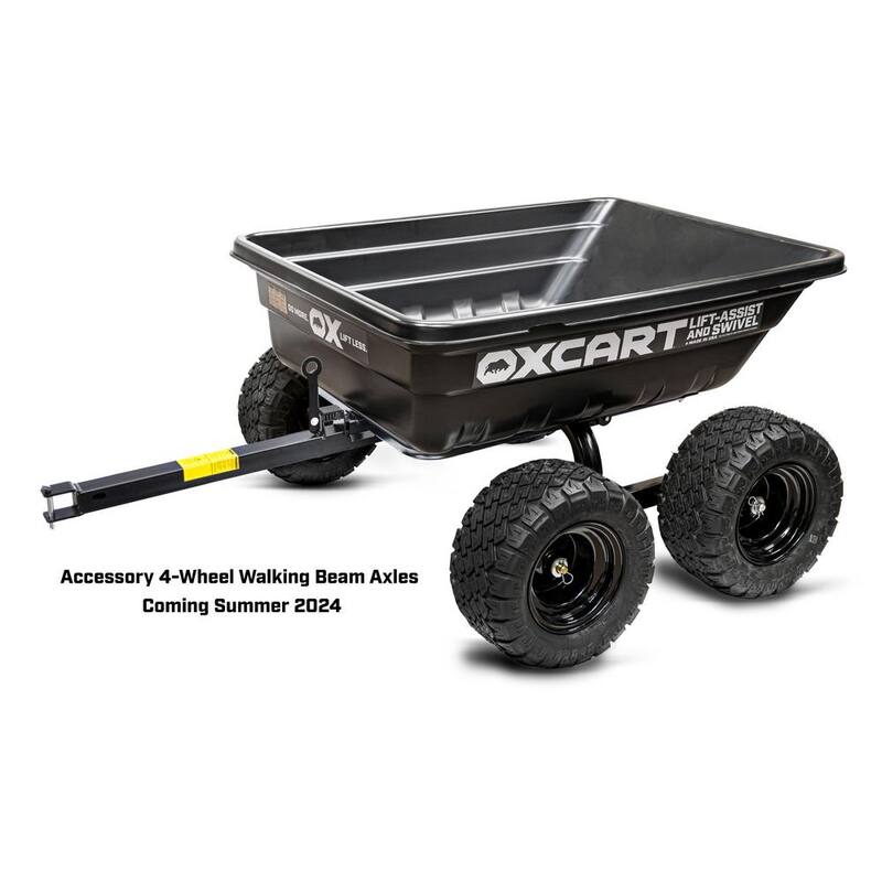 OXCART Stockman 15 cu.- 17 cu. Ft. Lift-Assist and Swivel Dump Cartw ATV-Grade Super MAG Tires - GTMXH3L216SA