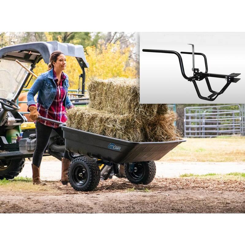OXCART Green Thumb 12 cu. ft. Lift-Assist and Swivel Dump Cart w 4PLY Run-Flat Tires - GTMXH3L14PRF