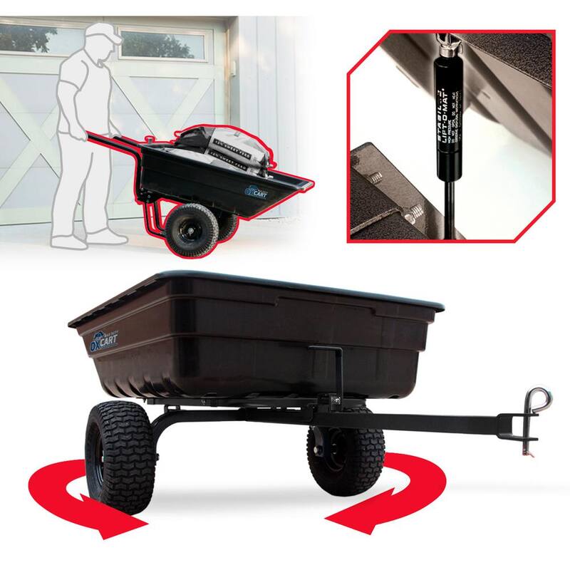 OXCART Green Thumb 12 cu. ft. Lift-Assist and Swivel Dump Cart - GTMZ208192P