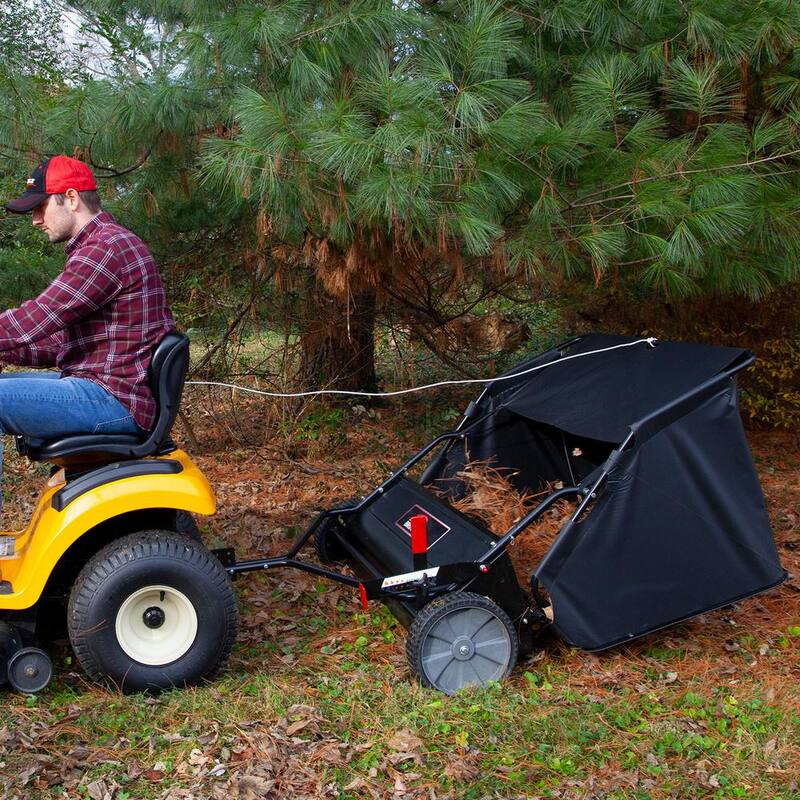 Brinly-Hardy 42 in. 6-Brush High-Speed Tow-Behind Lawn Sweeper for Lawn Tractors and Zero-Turn Mowers - LS2-42BH-G