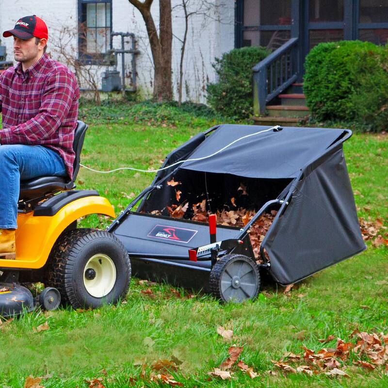 Brinly-Hardy 42 in. 6-Brush High-Speed Tow-Behind Lawn Sweeper for Lawn Tractors and Zero-Turn Mowers - LS2-42BH-G