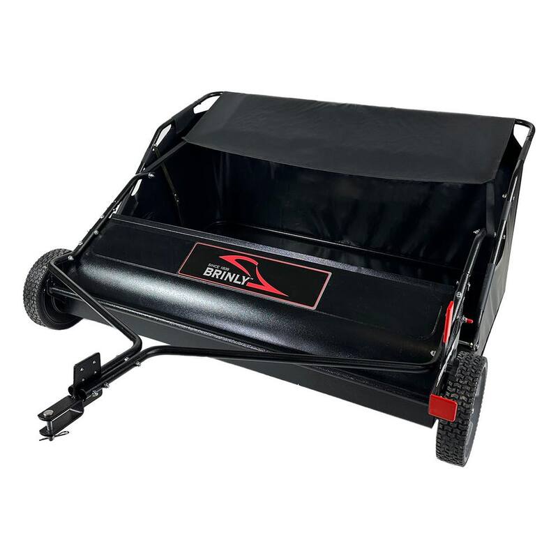 Brinly-Hardy 54 in. 30 cu. ft. Lawn Sweeper with DOUBLE-HELIX Brushes for Lawn Tractors and Zero-Turn Mowers - LS2-54BH-G