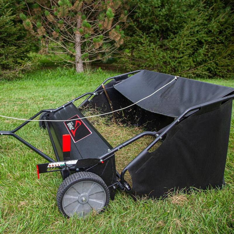 Brinly-Hardy 54 in. 30 cu. ft. Lawn Sweeper with DOUBLE-HELIX Brushes for Lawn Tractors and Zero-Turn Mowers - LS2-54BH-G