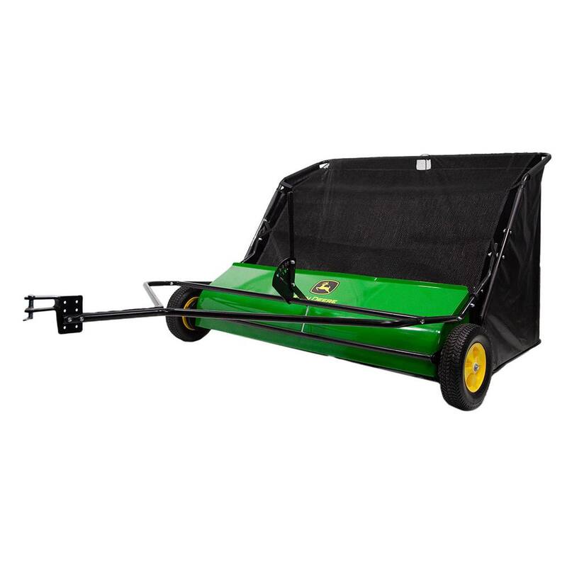 John Deere 54 in. 31 cu. ft. Tow-Behind Lawn Sweeper with Extra-Large Capacity and DOUBLE-HELIX Brushes - LS-54JD