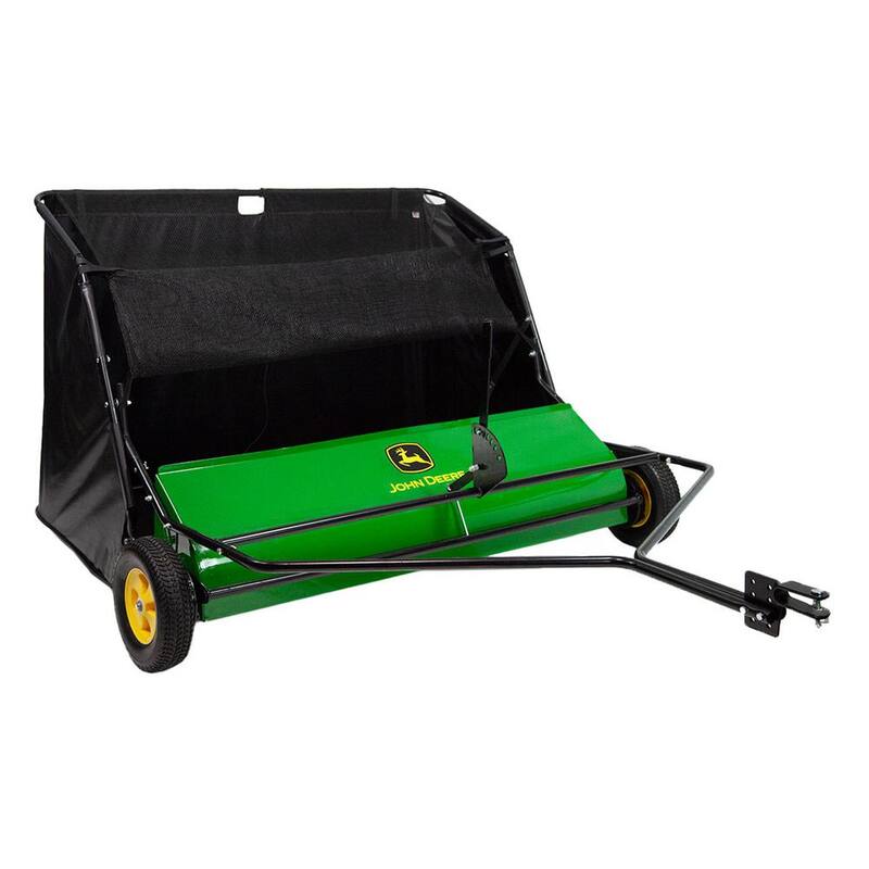 John Deere 54 in. 31 cu. ft. Tow-Behind Lawn Sweeper with Extra-Large Capacity and DOUBLE-HELIX Brushes - LS-54JD