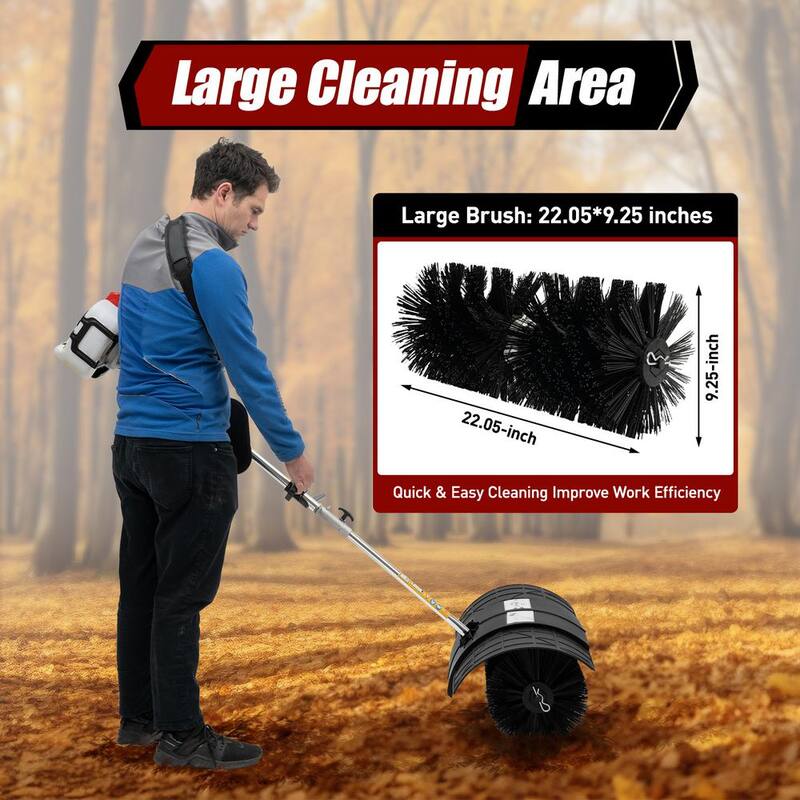 YIYIBYUS 52 cc 2-Stroke 2.3 HP Gasoline Power Hand-Held Sweeper Lawn Artificial Grass Sweeper - OT-MLLCR-1208