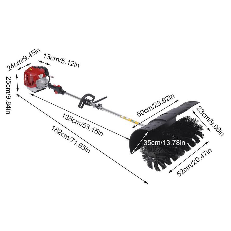 YIYIBYUS 2.3 HP Powerful Handheld Cleaning Sweeper Power Lawn Sweeper - OT-MLLCR-846