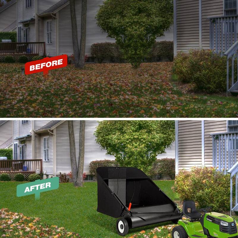 Unbranded 42 in. 21 cu. ft. High-Speed Tow Behind Lawn Sweeper - LTA-006-D28