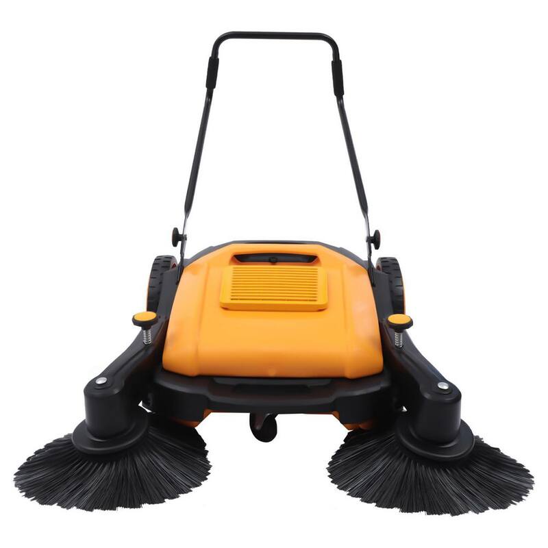 YIYIBYUS 31 in. Outdoor Hand Push Floor Sweeper Pavement Street Sweeping Cleaning Tool - BI-MLHLJ-2920