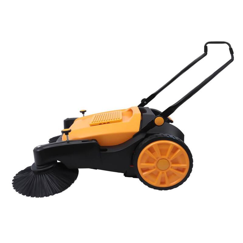 YIYIBYUS 31 in. Outdoor Hand Push Floor Sweeper Pavement Street Sweeping Cleaning Tool - BI-MLHLJ-2920