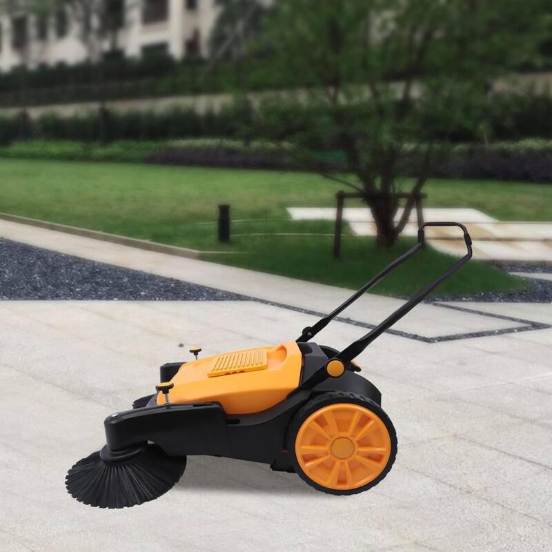 YIYIBYUS 31 in. Outdoor Hand Push Floor Sweeper Pavement Street Sweeping Cleaning Tool - BI-MLHLJ-2920