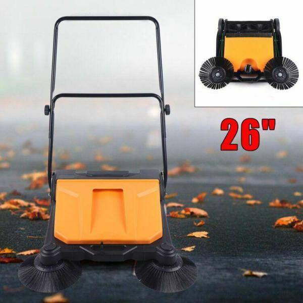 YIYIBYUS 26 in. Handheld Sweeper Foldable Manual Push Floor Sweeper - BI-MLCR-2429