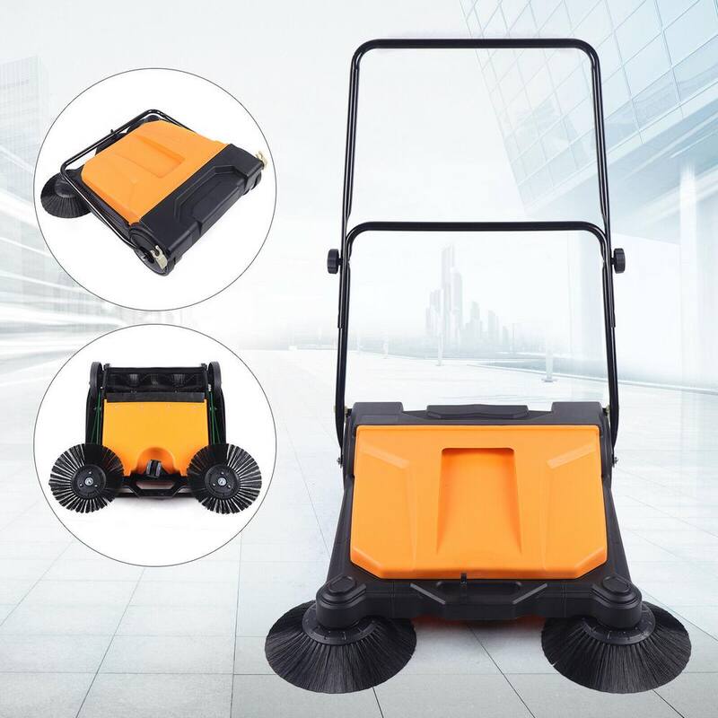 YIYIBYUS 26 in. Handheld Sweeper Foldable Manual Push Floor Sweeper - BI-MLCR-2429