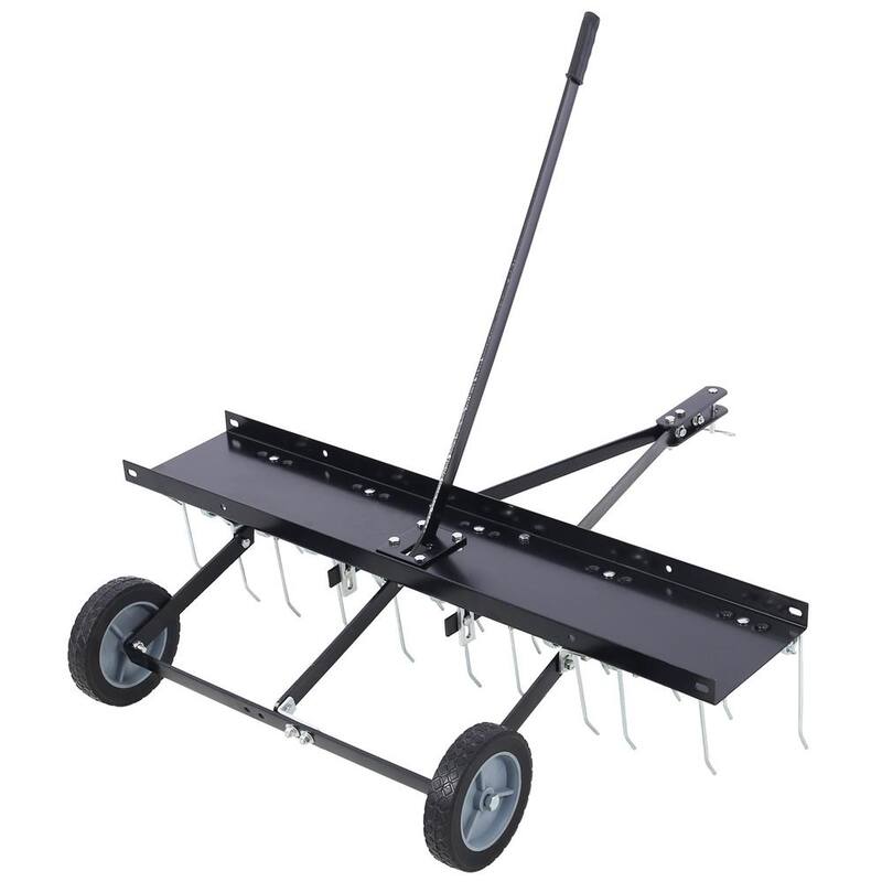 Tidoin 40 in. 20 cu. ft. Tow Behind Lawn Sweeper Riding Lawn Mower Attachments for Outdoor Yard Tools Lawn Care - GH-YDW4-7208