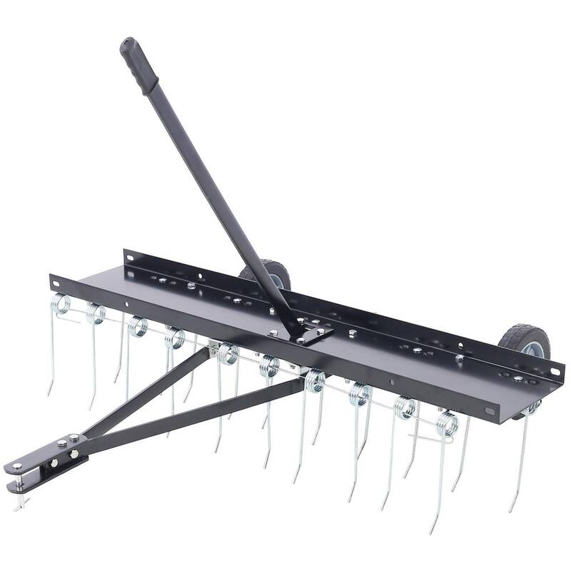 Tidoin 40 in. 20 cu. ft. Tow Behind Lawn Sweeper Riding Lawn Mower Attachments for Outdoor Yard Tools Lawn Care - GH-YDW4-7208