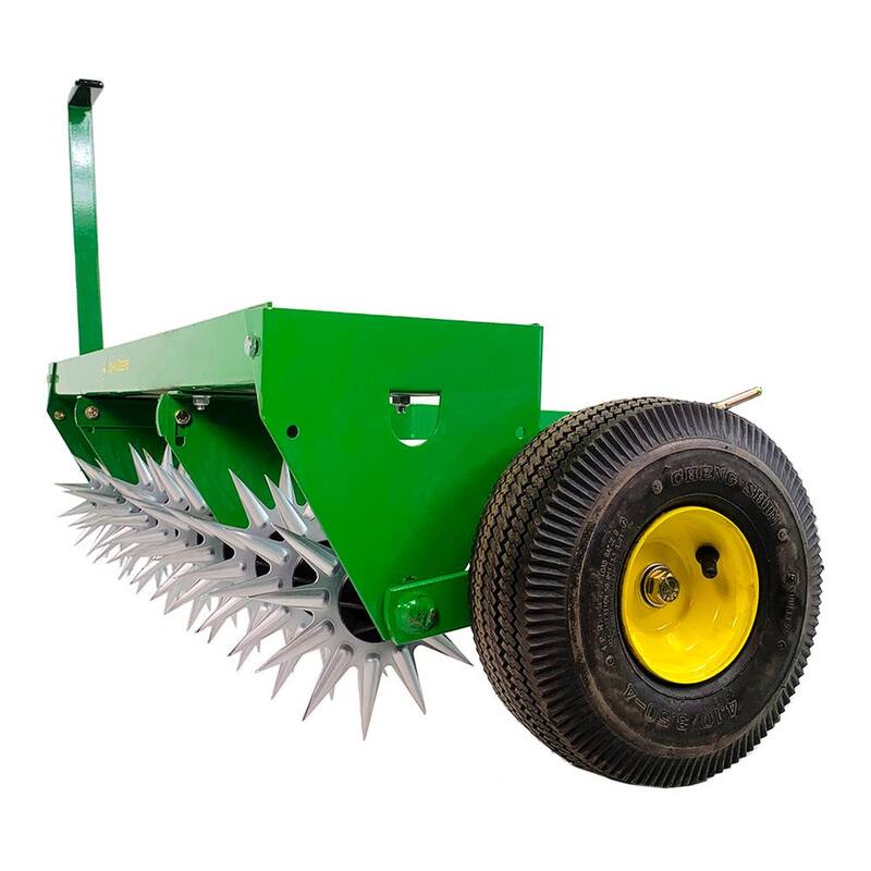 John Deere 40 in. Tow-Behind Spike Aerator with Transport Wheels and Weight Tray - SAT-400JD