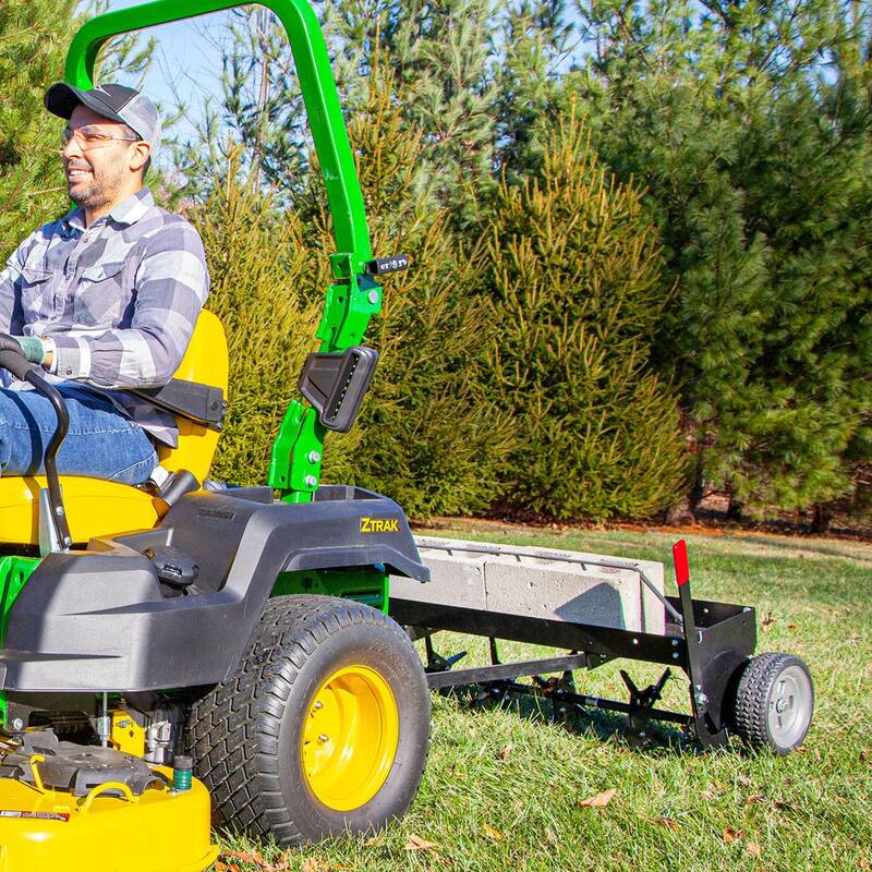 Brinly-Hardy 42 in. Tow Behind Plug Aerator with Easy-Storage Foldable Handle and Weight Tray - PA-42BH