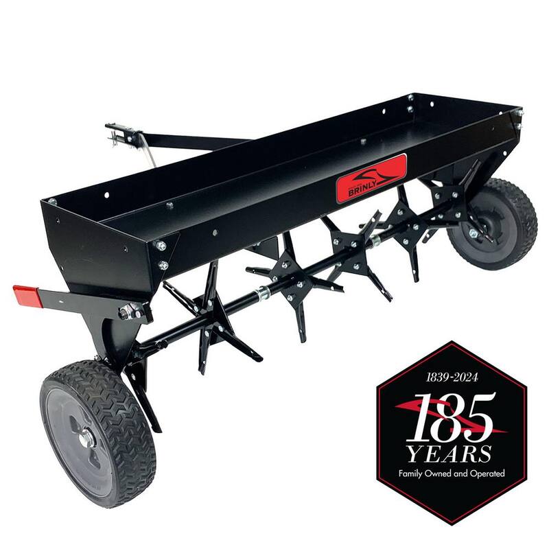Brinly-Hardy 42 in. Tow Behind Plug Aerator with Easy-Storage Foldable Handle and Weight Tray - PA-42BH