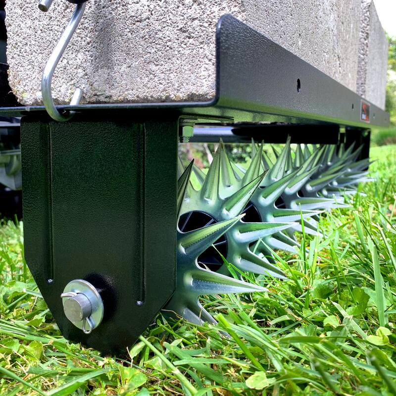 Brinly-Hardy 40 in. Tow-Behind Spike Aerator with with 3D Steel Tines for Lawn Tractors and Zero-Turn Mowers - SA2-40BH2-G