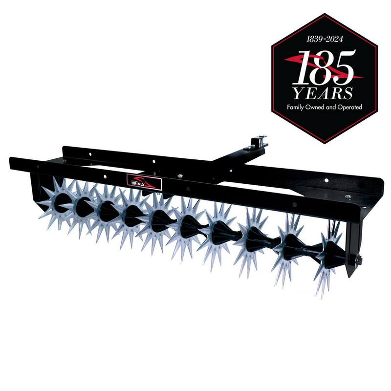 Brinly-Hardy 40 in. Tow-Behind Spike Aerator with with 3D Steel Tines for Lawn Tractors and Zero-Turn Mowers - SA2-40BH2-G