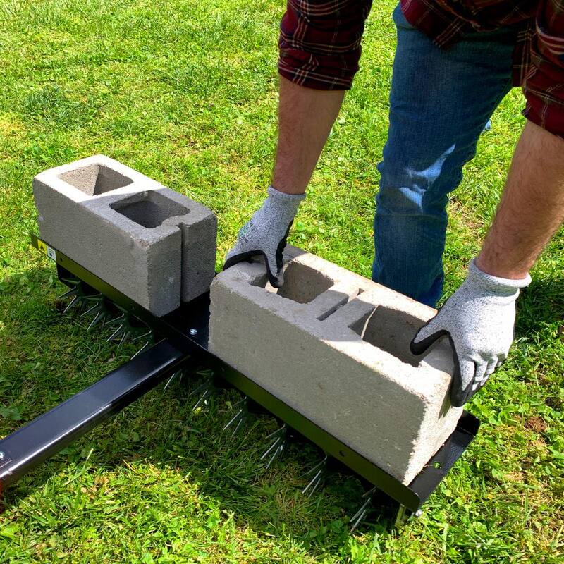 Brinly-Hardy 40 in. Tow-Behind Spike Aerator with with 3D Steel Tines for Lawn Tractors and Zero-Turn Mowers - SA2-40BH2-G