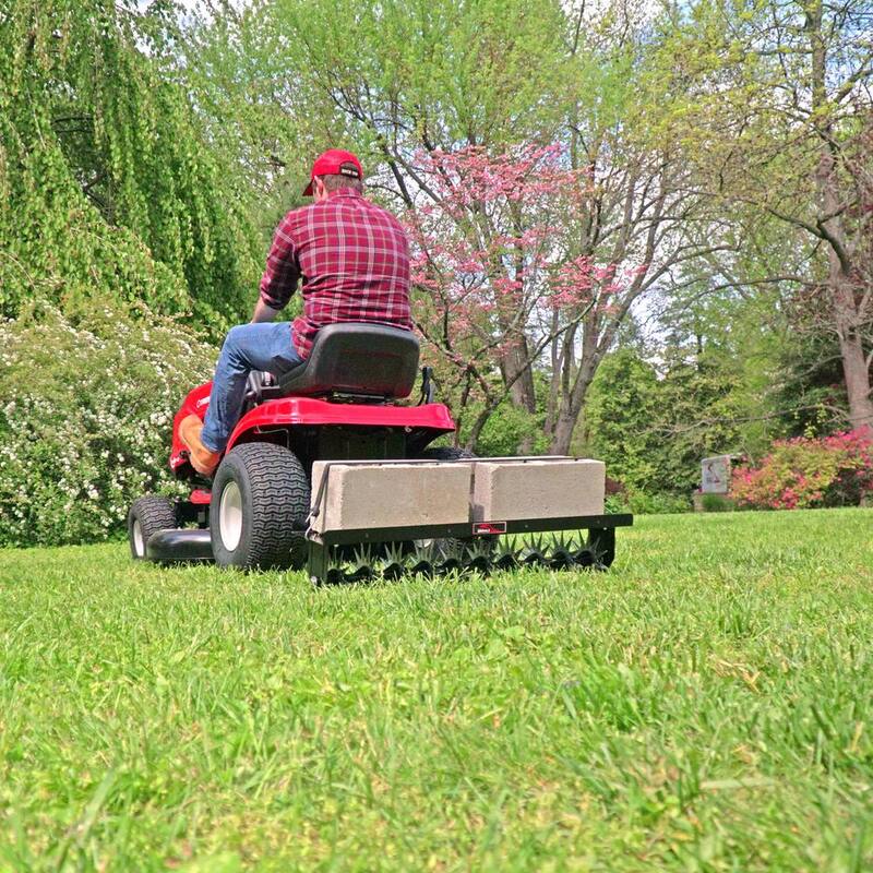 Brinly-Hardy 40 in. Tow-Behind Spike Aerator with with 3D Steel Tines for Lawn Tractors and Zero-Turn Mowers - SA2-40BH2-G