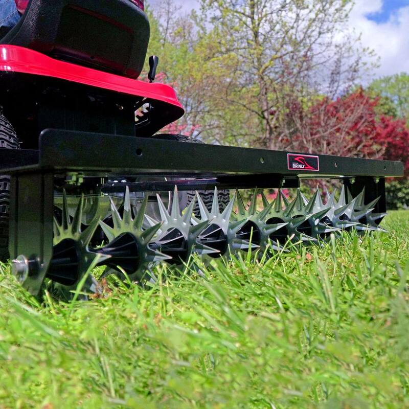 Brinly-Hardy 40 in. Tow-Behind Spike Aerator with with 3D Steel Tines for Lawn Tractors and Zero-Turn Mowers - SA2-40BH2-G