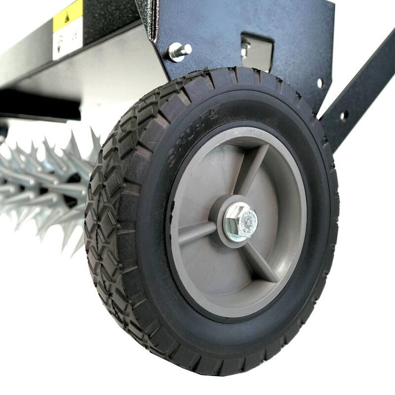 Brinly-Hardy 40 in. Pull-Behind Spike Aerator with Transport Wheels for Lawn Tractors and Zero-Turn Mowers - SAT2-40BH-G