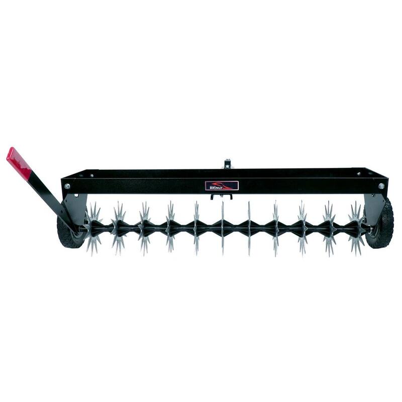 Brinly-Hardy 40 in. Pull-Behind Spike Aerator with Transport Wheels for Lawn Tractors and Zero-Turn Mowers - SAT2-40BH-G