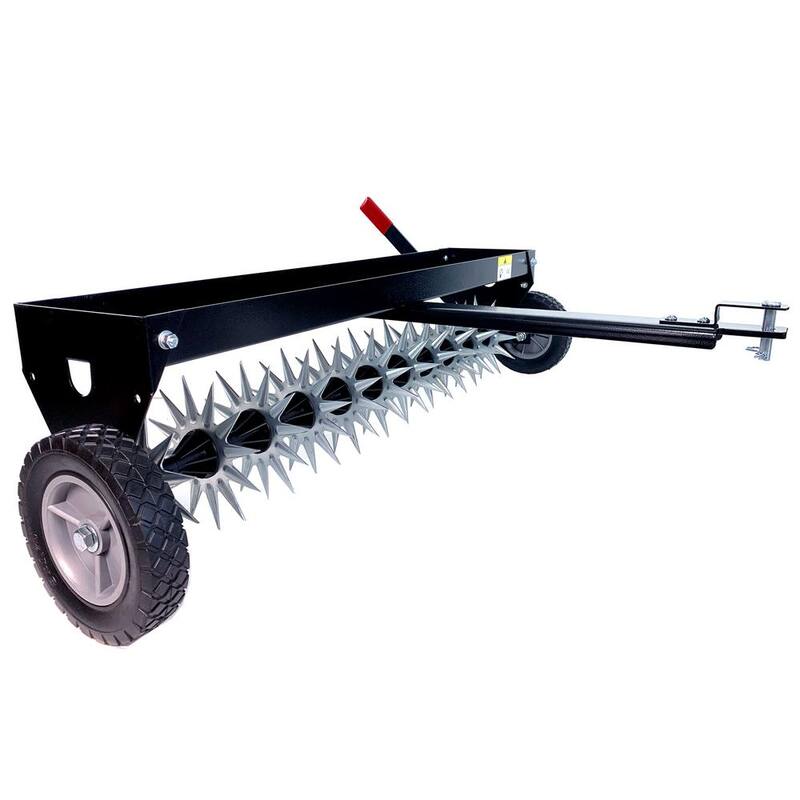 Brinly-Hardy 40 in. Pull-Behind Spike Aerator with Transport Wheels for Lawn Tractors and Zero-Turn Mowers - SAT2-40BH-G