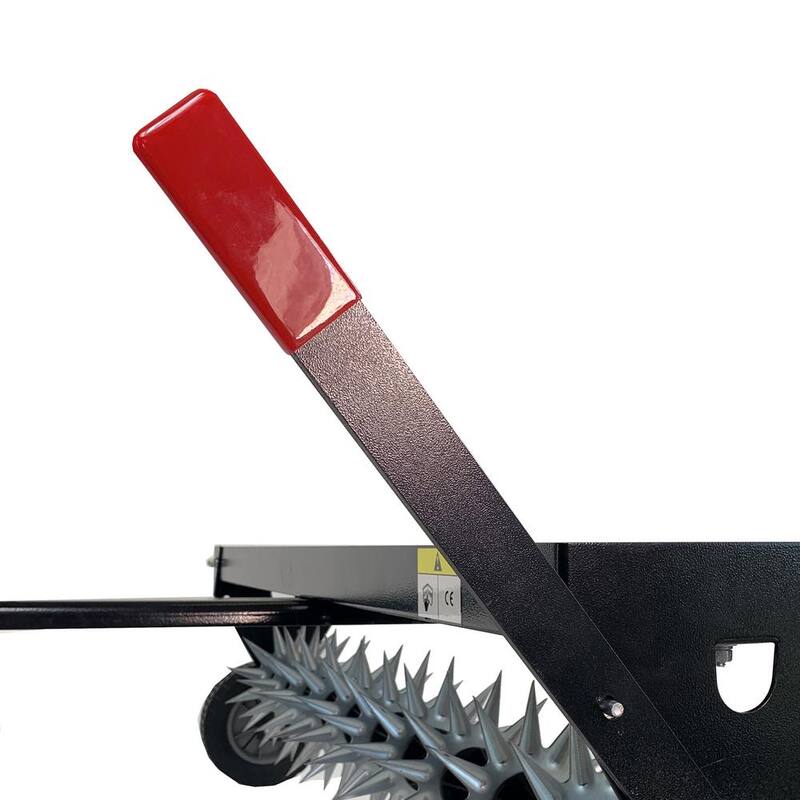 Brinly-Hardy 40 in. Pull-Behind Spike Aerator with Transport Wheels for Lawn Tractors and Zero-Turn Mowers - SAT2-40BH-G