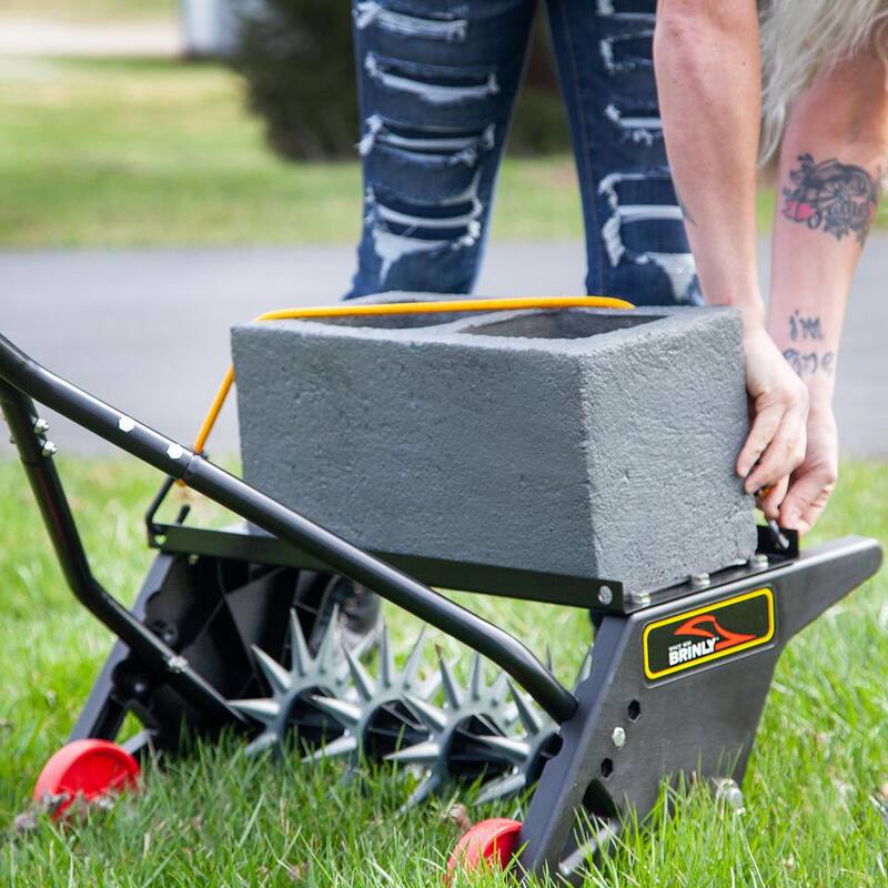 Brinly-Hardy Brinly 18 in. Push Spike Aerator with 3D Steel Tines and Weight Tray - PSA-18BH